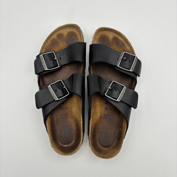 Birkenstock Arizona Leather Sandals Slides Women's 39 (8-8.5) Narrow Fit - Picture 6 of 11